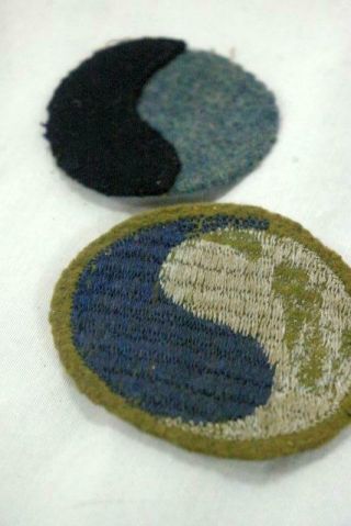 Us Army 1917 29th Infantry Division Blue And Gray Ww1 Patch Set Of 2