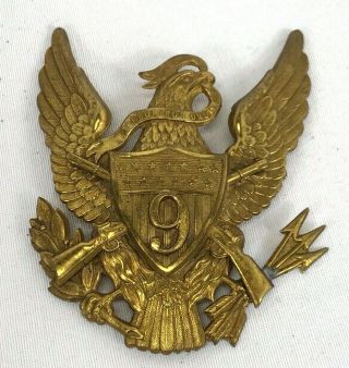 Vintage Us Army Large Shako Eagle Hat Badge
