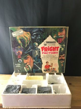 As - Is Parts,  Box Vintage Mattel 1966 Thingmaker Fright Factory 4 Molds