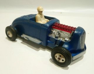 Vintage Louis Marx Sparkling Hot Rod Toy Car With Driver