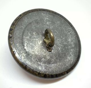 Antique Dice Button Early Button Cameo Brass And Jet Glass 27.  18mm 2