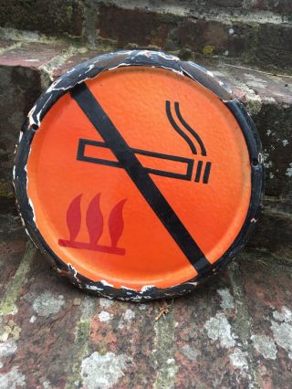Vintage Enamel No Smoking Sign