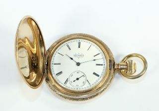 Elgin 6 Size 11 Jewel Gold Filled Hunt Case Pocket Watch - Running - Ly1835