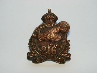 Canada Ww1 Cef Cap Badge The 216th Battalion " Toronto Bantam 