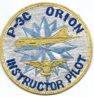 Usn Theatre Made P - 3c Orion Instructor Pilot Squadron Patch