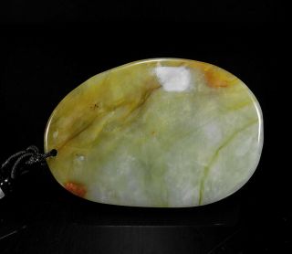 100 Natural Hand - carved Chinese Jade Pendant jadeite Necklace peony flower 369e 8