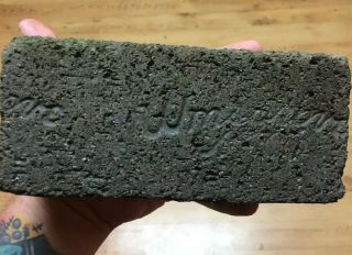 Rare Antique Brick Labeled “wm Son Co” Script Style Writing