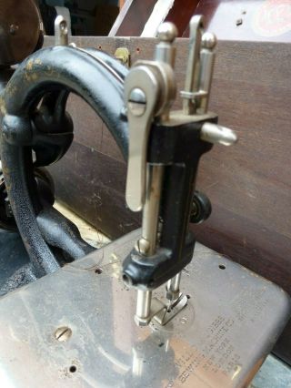 Antique Willcox & Gibbs Sewing Machine w/ Instructions and Pedal 12