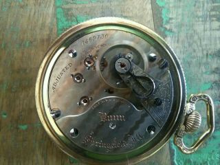 Illinois 18s pocket watch / Bunn,  17 jewels Adjusted,  2 - tone movement 2