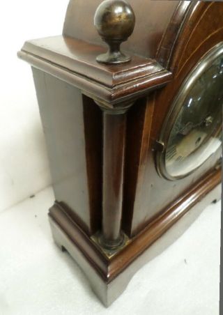 1885 English Fusee Bracket Clock With Full Column & Extensively Inlaid Case 5