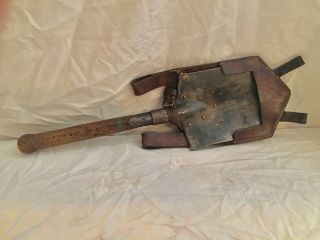 Ww1 Wwi 1915 German Trench Shovel Marked,  Carrier Cover
