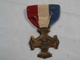 Wwi Us Lincoln County,  Kansas Service Medal 1917 1918 - Eagle,  Ribbon - Hc