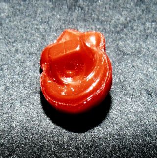 Sm Vintage Realistic Mouse Red Glass Button 330 2