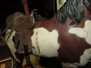 1960 ' s MARX JOHNNY WEST FIGURE WITH STORM CLOUD PINTO HORSE 8