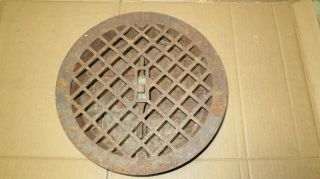 11 " Round Cast Iron Grate/vent Cover W/louvers Craftsman Wall/floor