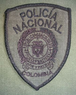 Policia Nacional Od Dios Y Patria Colombia Patch (b53)