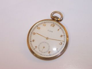 1943 Elgin 10s 15 Jewel 546 10K Gold Filled Pocket Watch 2