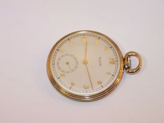 1943 Elgin 10s 15 Jewel 546 10K Gold Filled Pocket Watch 3