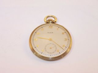 1943 Elgin 10s 15 Jewel 546 10K Gold Filled Pocket Watch 4