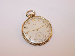 1943 Elgin 10s 15 Jewel 546 10K Gold Filled Pocket Watch 7