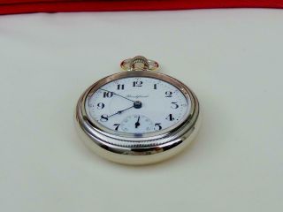 Antique 1887 ROCKFORD 15 JEWELS Pocket Watch in LIFT OUT CASE - 18s - RUNS 10