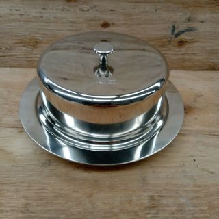 Officers Mess Butter Dish Australian Army Stainless Steel Nos