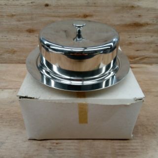 Officers Mess Butter Dish Australian Army Stainless Steel NOS 2