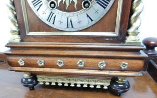 large french mahogany & brass striking bracket clock 7