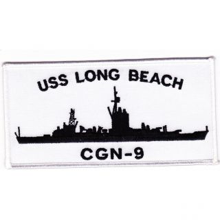 Uss Long Beach Cgn - 9 Silhouette Patch