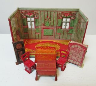 Vintage Marx Newlyweds Tin Litho Dining Room Orig.  Box