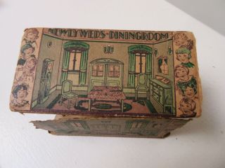 Vintage Marx Newlyweds Tin Litho Dining Room Orig.  Box 3