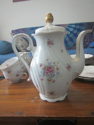 Antique German Bavarian Porcelain Coffee/ Tea Set.  Mid 1940s. 2