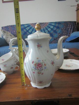 Antique German Bavarian Porcelain Coffee/ Tea Set.  Mid 1940s. 4