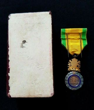 WW1 French Military Medal Valour and Discipline silver 3