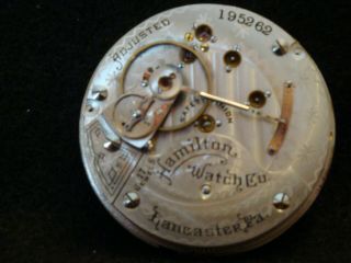 Hamilton 18s 935 Rare One 17j Running Movement Only