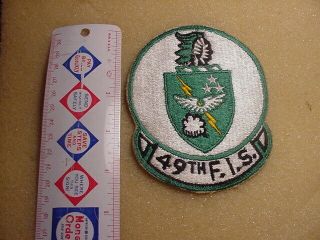 Vintage Usaf Air Force 49th Fighter Interceptor Squadron Patch
