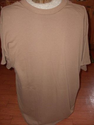 U.  S Military Athletic T - Shirt Short Sleeve Size Medium Brown U.  S.  A Made
