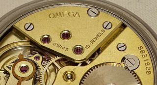 V.  Rare Vintage Omega Art Deco cal.  38,  5L - T1 pocket watch sector dial 11