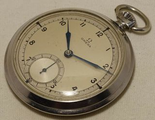 V.  Rare Vintage Omega Art Deco cal.  38,  5L - T1 pocket watch sector dial 2