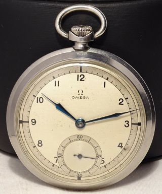 V.  Rare Vintage Omega Art Deco cal.  38,  5L - T1 pocket watch sector dial 3