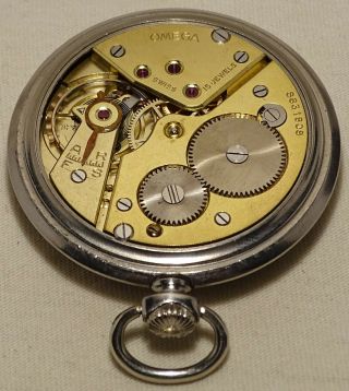 V.  Rare Vintage Omega Art Deco cal.  38,  5L - T1 pocket watch sector dial 8