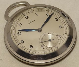 V.  Rare Vintage Omega Diplomat Art Deco cal.  37,  6S pocket desk watch dial 7