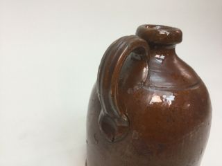 Antique Brown Jug Gallon Dark Salt Glazed Stoneware Beehive Whiskey Crock Old 5