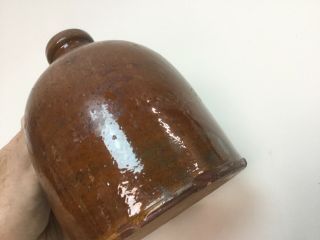 Antique Brown Jug Gallon Dark Salt Glazed Stoneware Beehive Whiskey Crock Old 6