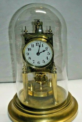 Antique Gustav Becker 400 - Day Disc Pendulum Anniversary Clock Germany