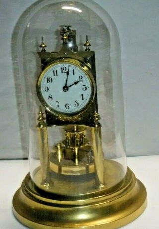 Antique Gustav Becker 400 - Day Disc Pendulum Anniversary Clock Germany 2
