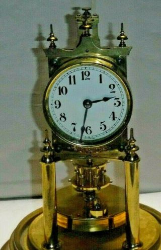 Antique Gustav Becker 400 - Day Disc Pendulum Anniversary Clock Germany 6