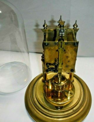 Antique Gustav Becker 400 - Day Disc Pendulum Anniversary Clock Germany 7