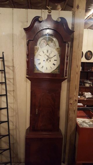 Antique English Tall Case / Grandfather Clock C.  1860