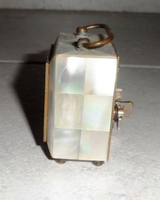 ANTIQUE JUNGHANS GERMANY CLOCK ART DECO 1920 MOTHER OF PEARL TRAVEL ALARM 3